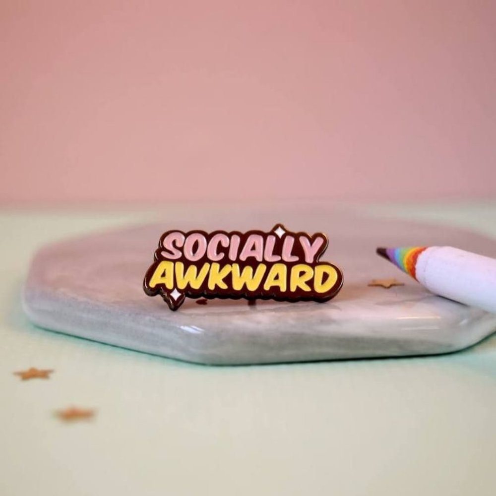 Socially Awkward Enamel Pin